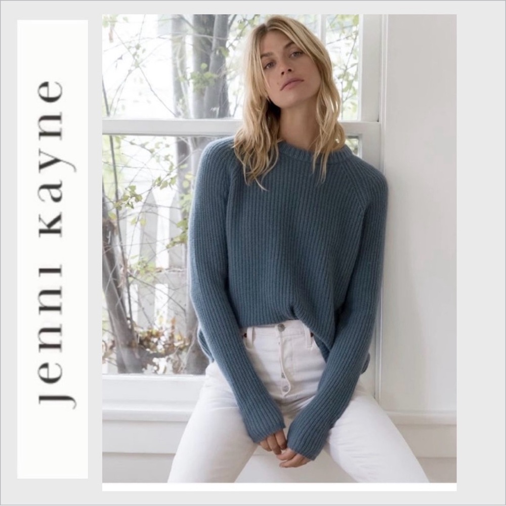 Jenni Kayne Cashmere Fisherman
Sweater Steel Blue